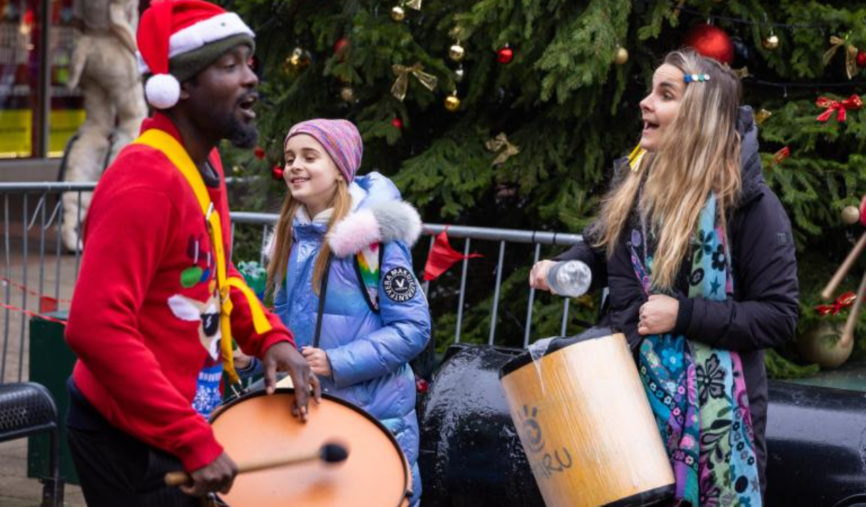 Drummers at Woolwich Christmas Lights Switch-On